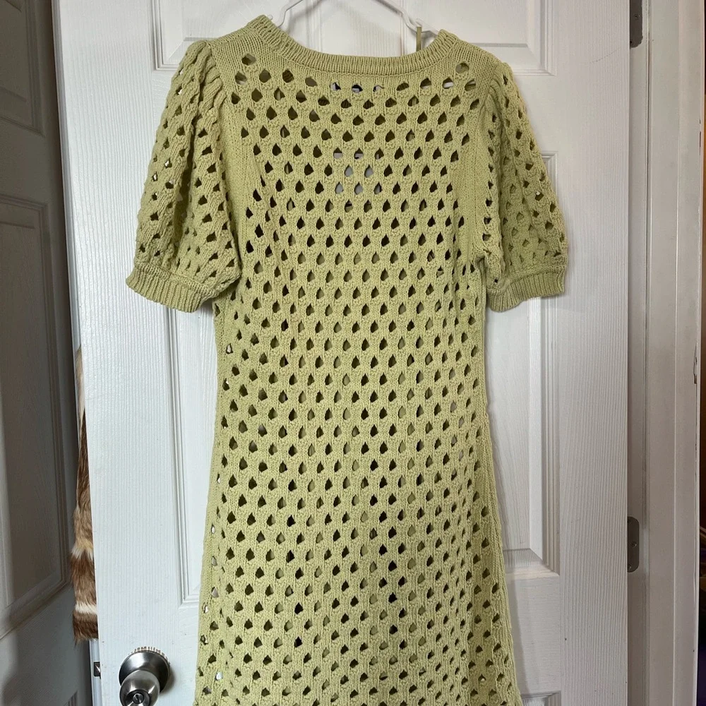 Women’s Light Green Knit Dress - Picture 3 of 7